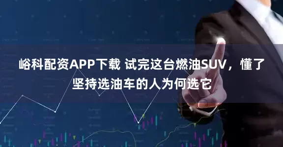 峪科配资APP下载 试完这台燃油SUV，懂了坚持选油车的人为何选它